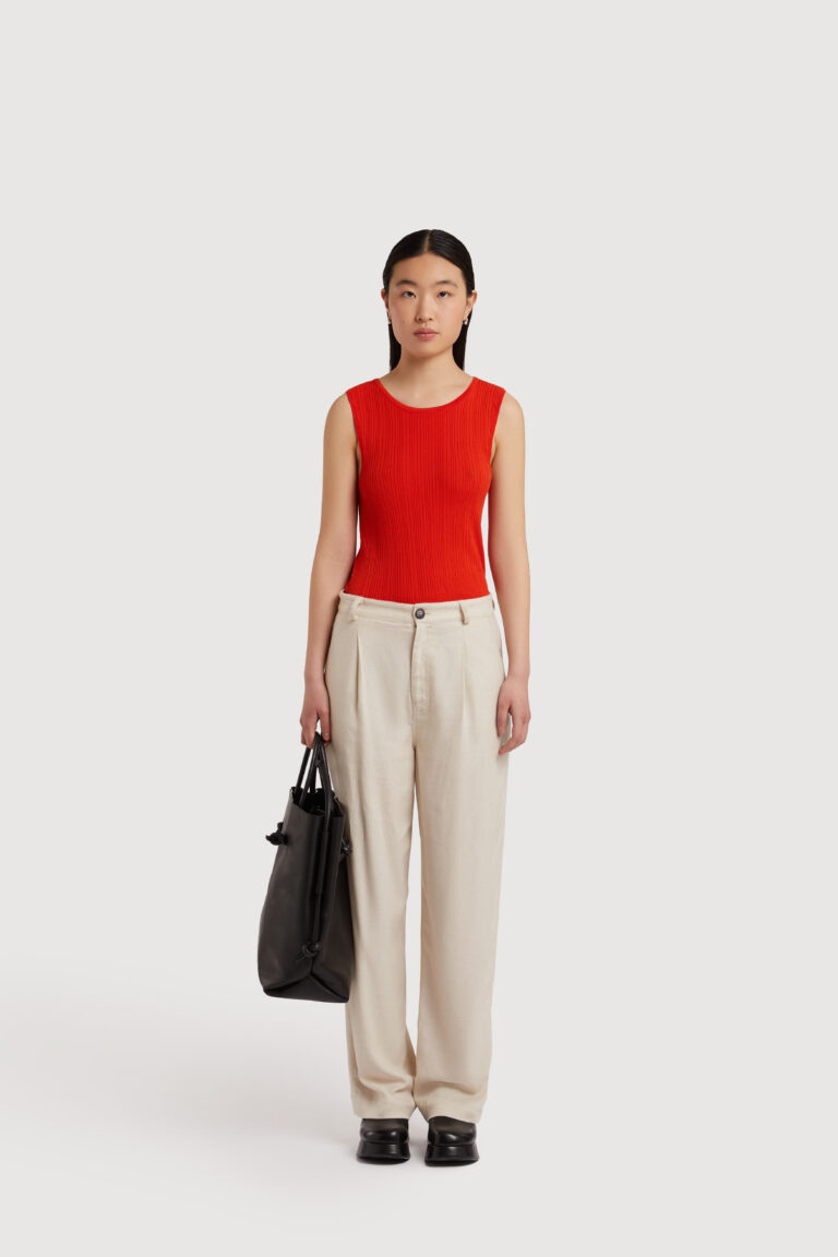 Loose linen fit pants, regular waist