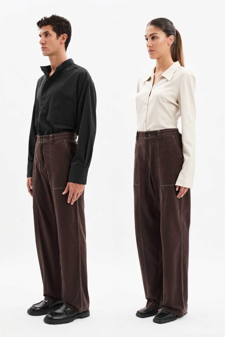 Loose fit pants, regular waist