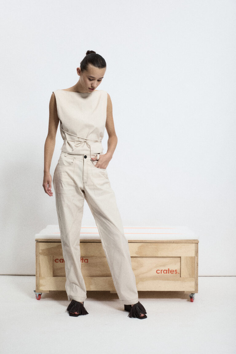 Double-belt pants